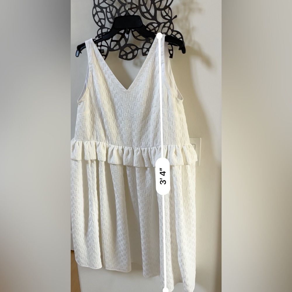 Naya Rea Mila Peplum Midi Fairy Peasant Boho Dress in White 12 NWOT - Picture 4 of 12